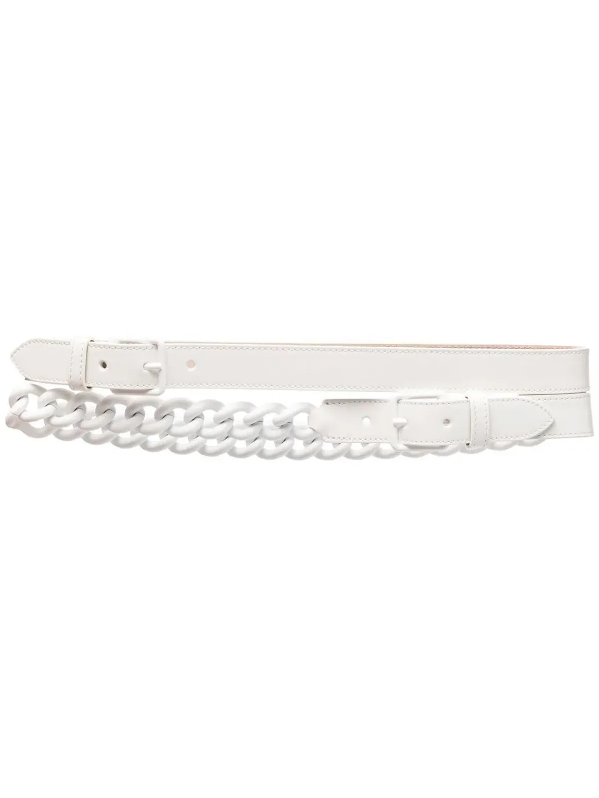 Alexander McQueen double-chain belt - White - 画像1