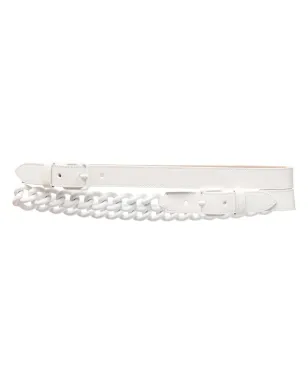 Alexander McQueen double-chain belt - White - サムネイル1