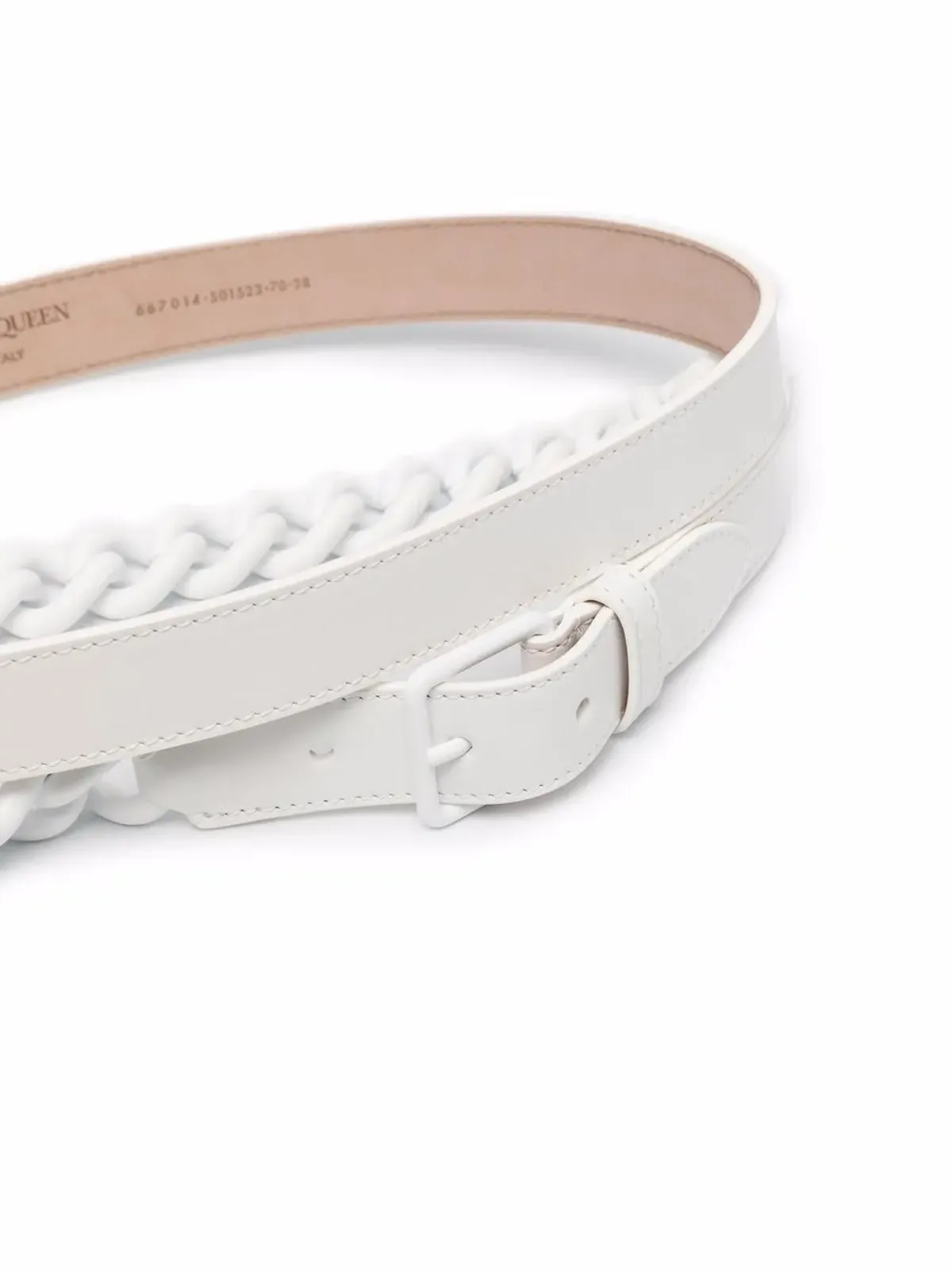 Alexander McQueen double-chain belt - White - 画像2