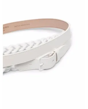 Alexander McQueen double-chain belt - White - サムネイル2