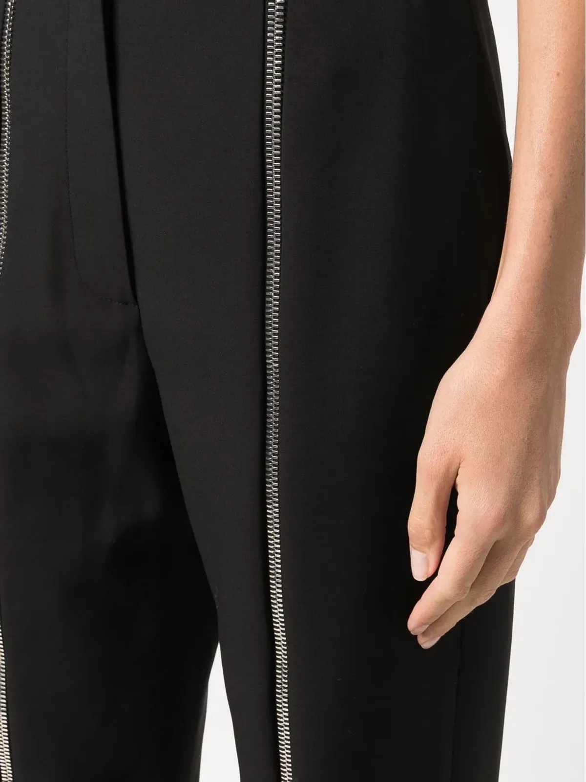 Alexander McQueen ジップディテール ハイウエストパンツ ブラック - 画像5
