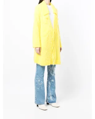 Undercover 起毛ニットコート - Yellow - サムネイル3