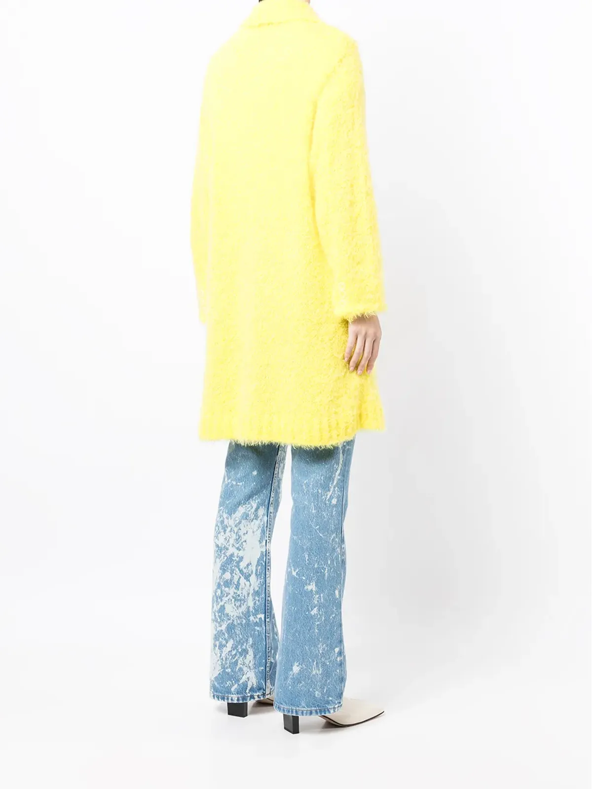 Undercover 起毛ニットコート - Yellow - 画像4