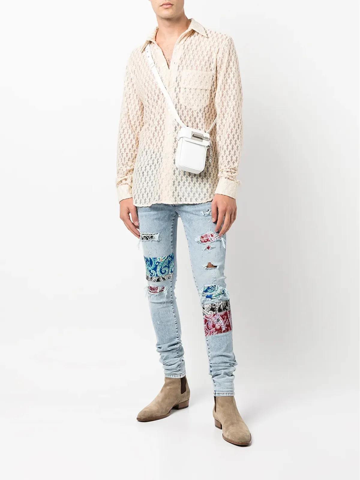 AMIRI レザー クロスボディバッグ - 画像2