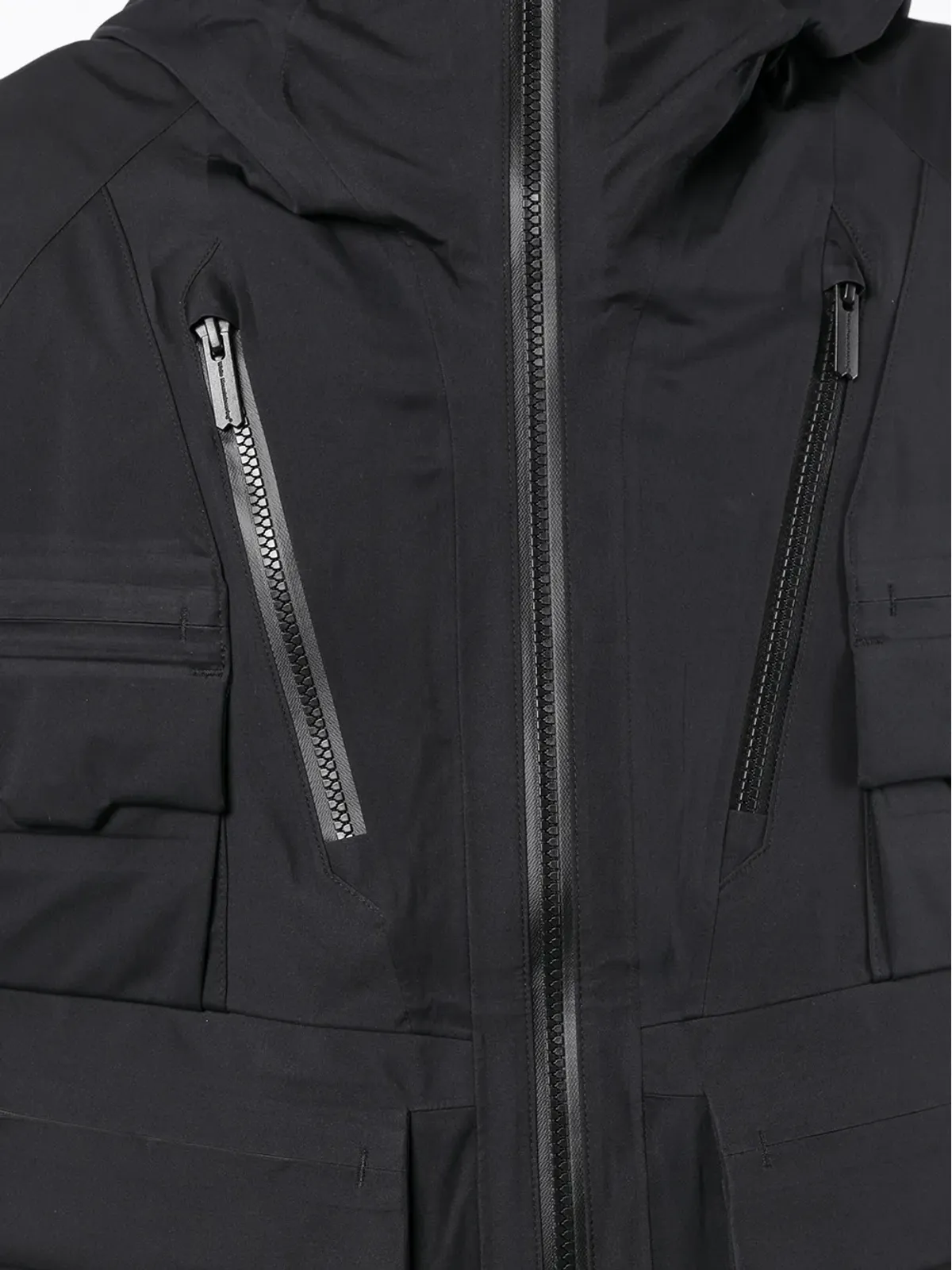 White Mountaineering フード付きジップジャケット - ブラック - 画像5