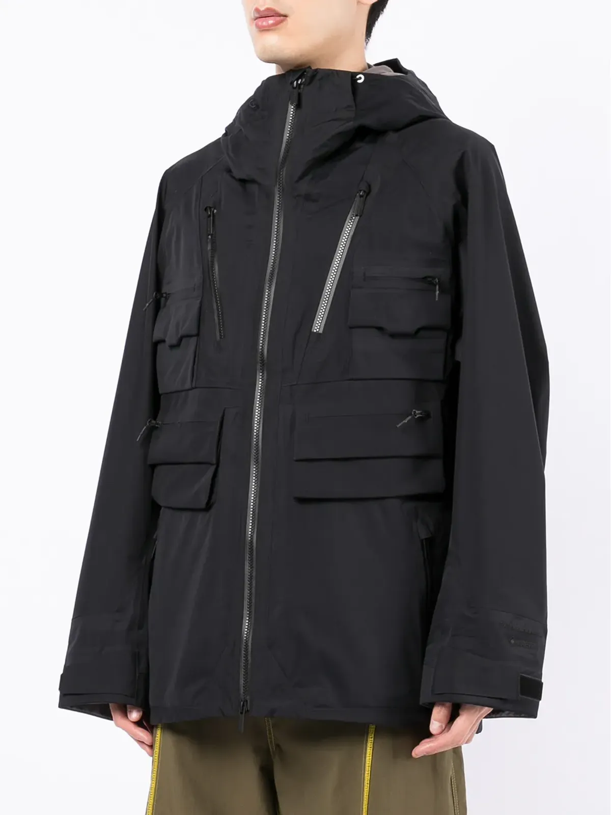 White Mountaineering フード付きジップジャケット - ブラック - 画像3