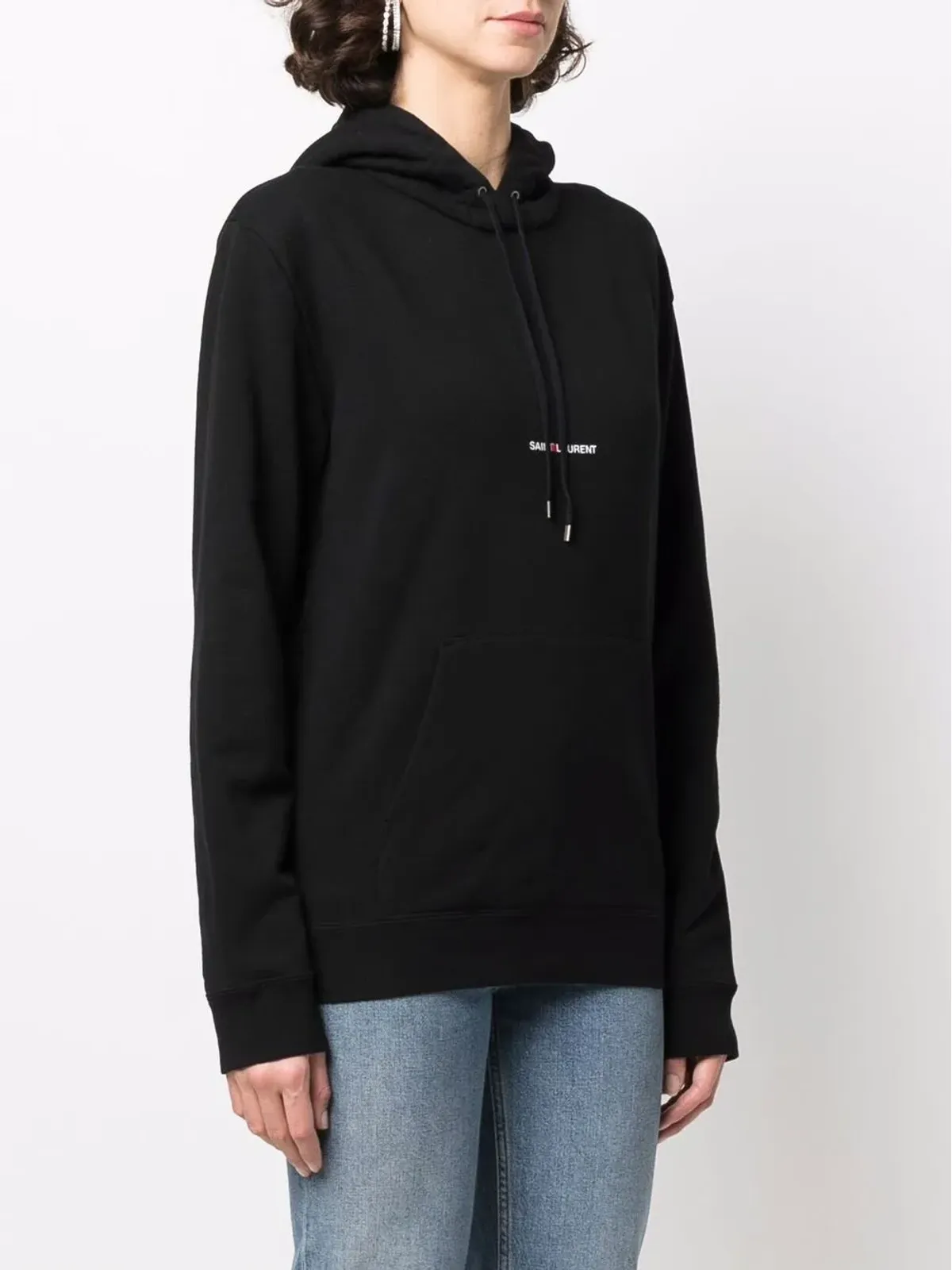 Saint Laurent ロゴプリント フーディ - 画像3