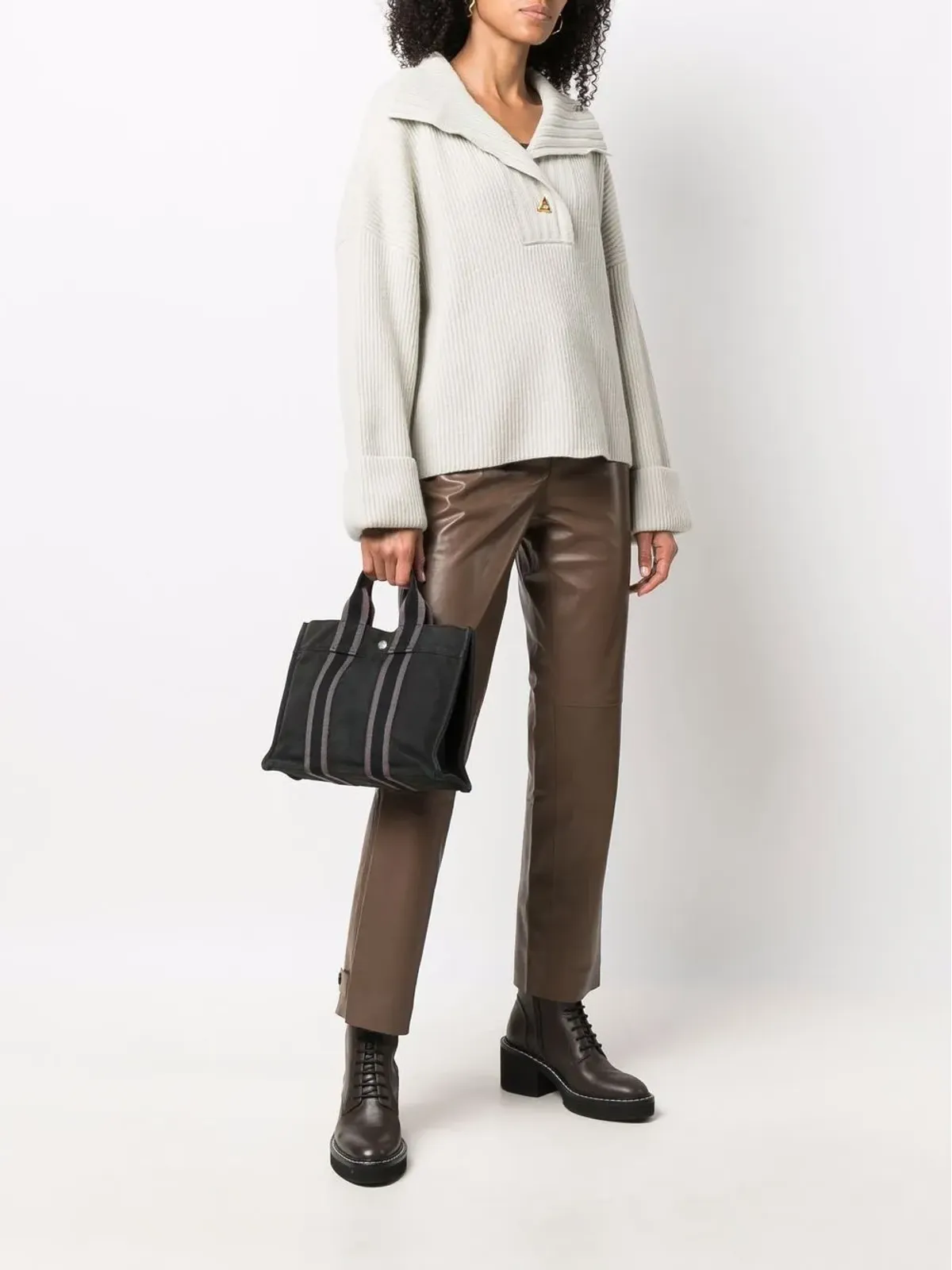Hermès ビンテージ Fourre Tout ハンドバッグ - ブラック - 画像2