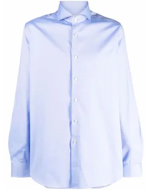 Xacus buttoned-up cotton shirt - Blue - サムネイル1