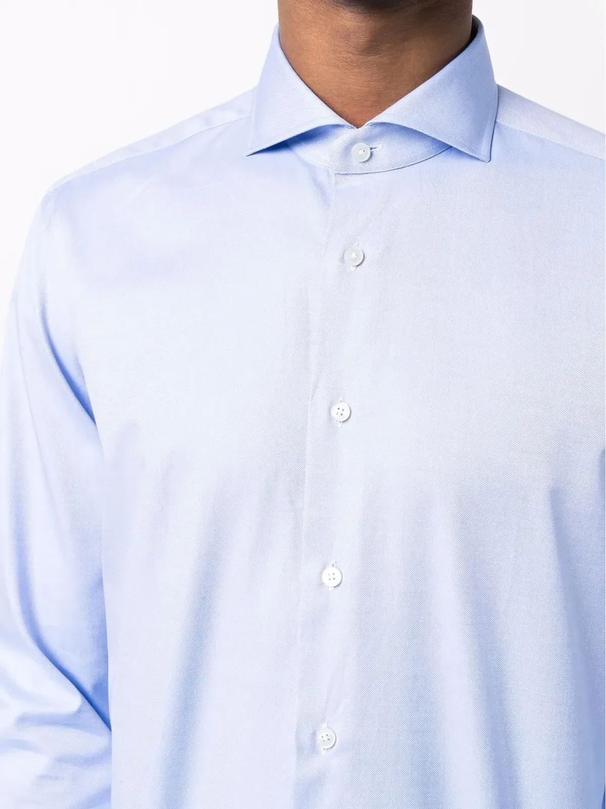 Xacus buttoned-up cotton shirt - Blue - 画像5