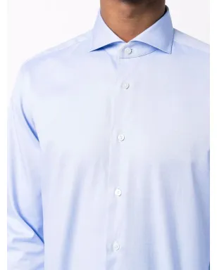 Xacus buttoned-up cotton shirt - Blue - サムネイル5