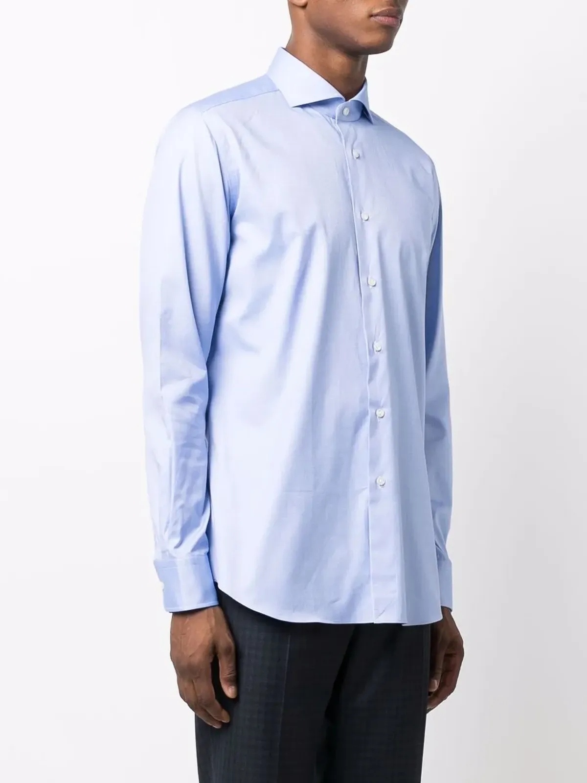 Xacus buttoned-up cotton shirt - Blue - 画像3
