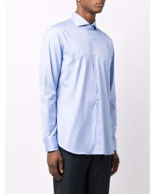 Xacus buttoned-up cotton shirt - Blue - サムネイル3