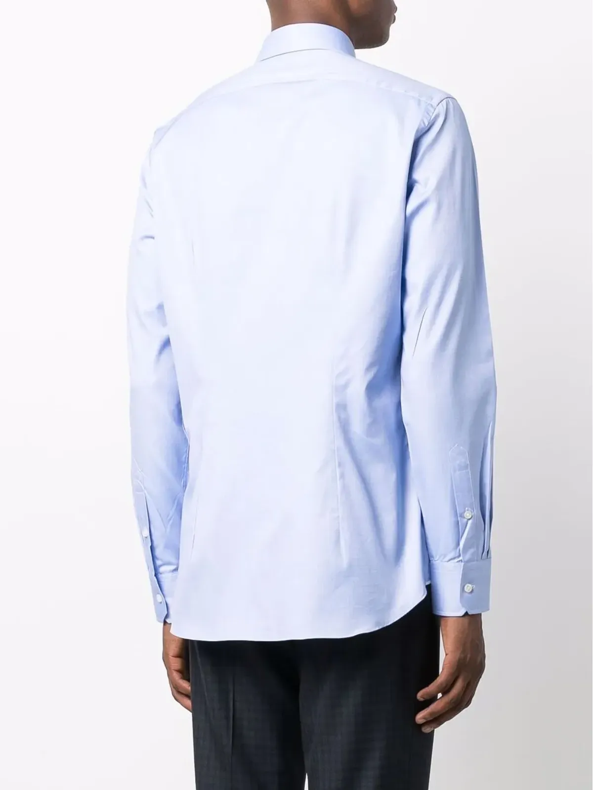 Xacus buttoned-up cotton shirt - Blue - 画像4