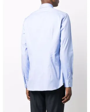 Xacus buttoned-up cotton shirt - Blue - サムネイル4
