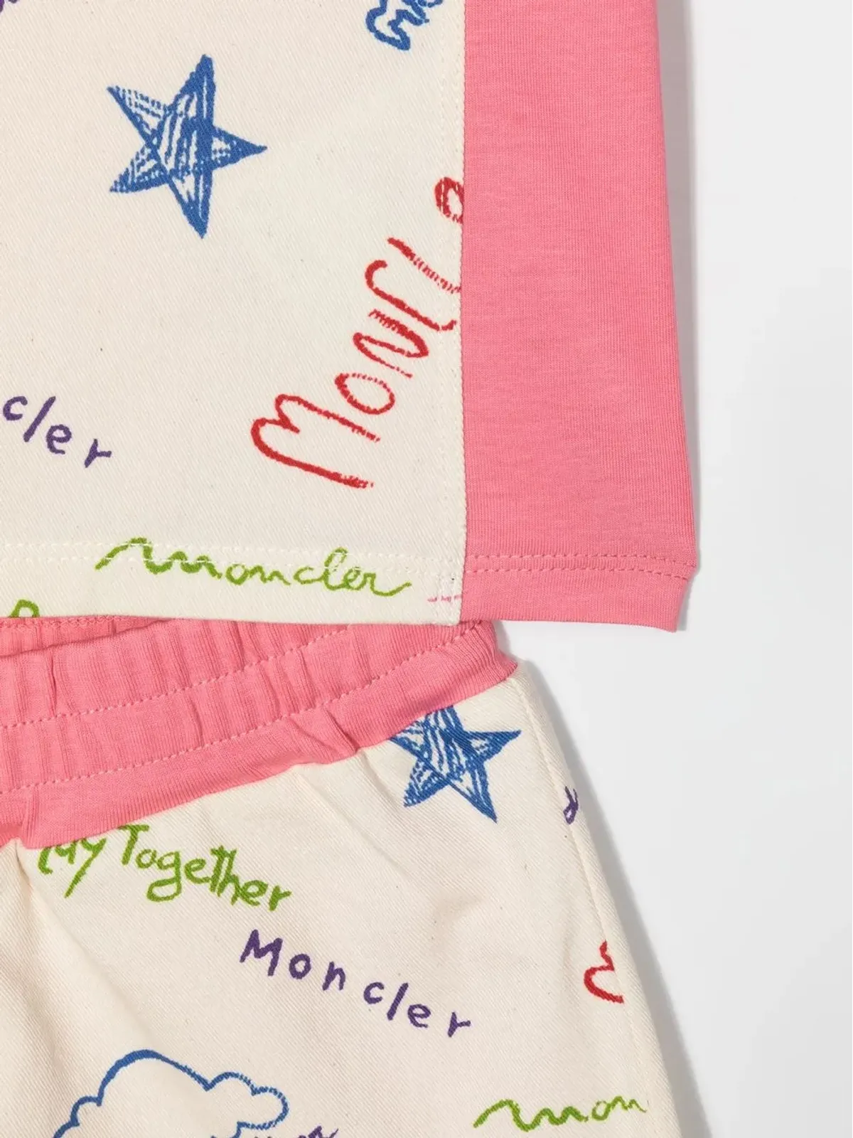 Moncler Enfant グラフィックプリント半袖トラックスーツ - 画像3