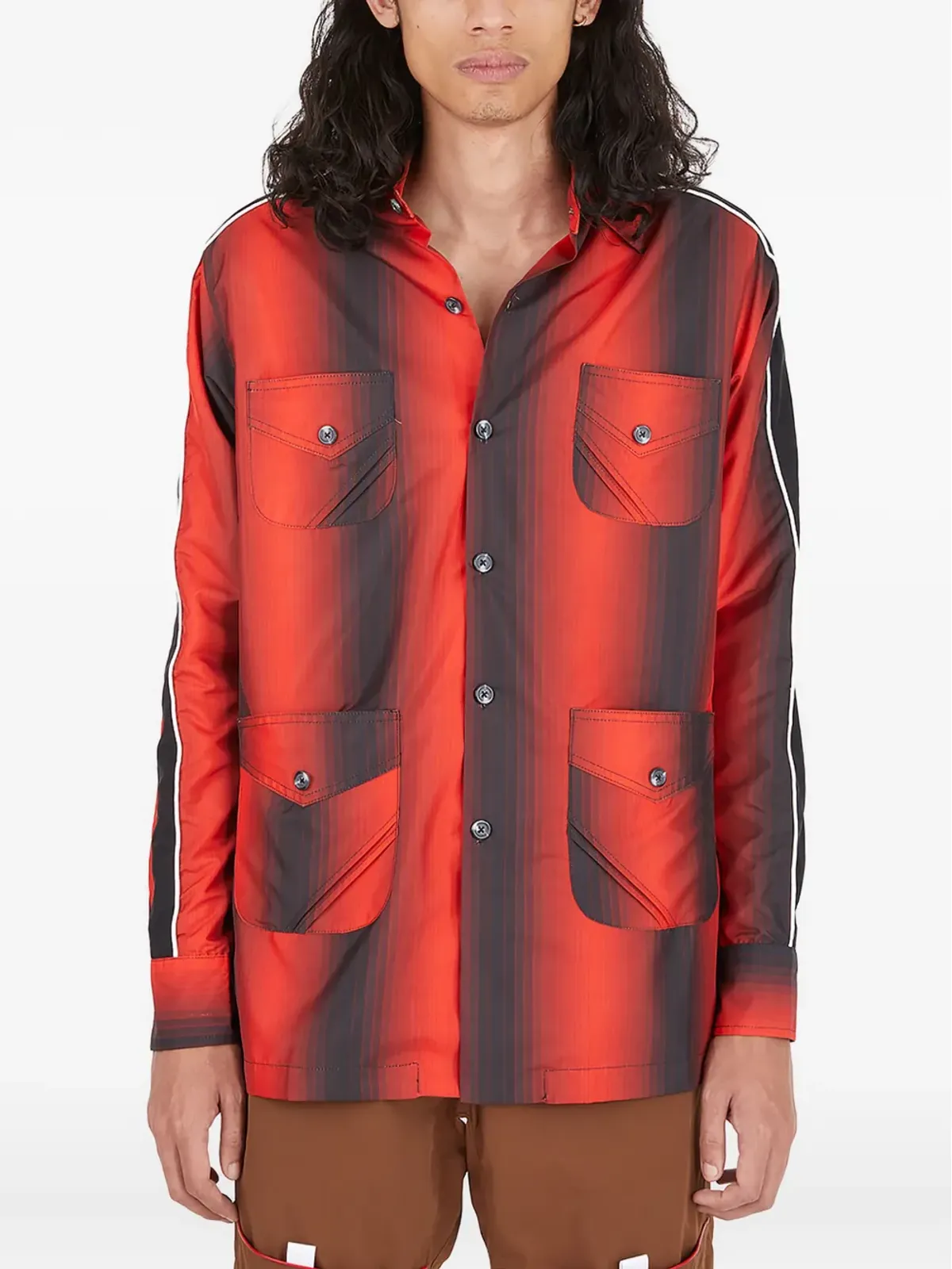 Ahluwalia ストライプ柄シャツジャケット - 画像1