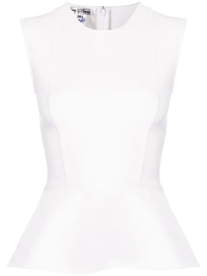 Herve L. Leroux Herve L. Leroux ノースリーブ ペプラムヘム トップの商品画像