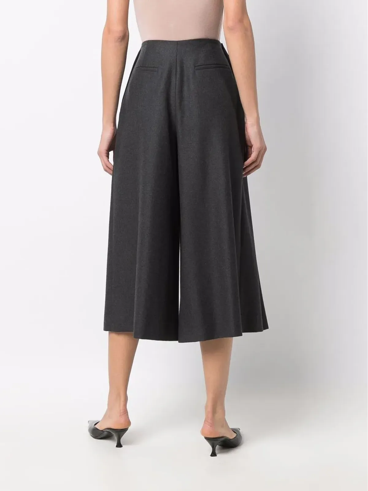Christian Dior Pre-Owned プリーツ入りハイウエスト・キュロット - 画像4