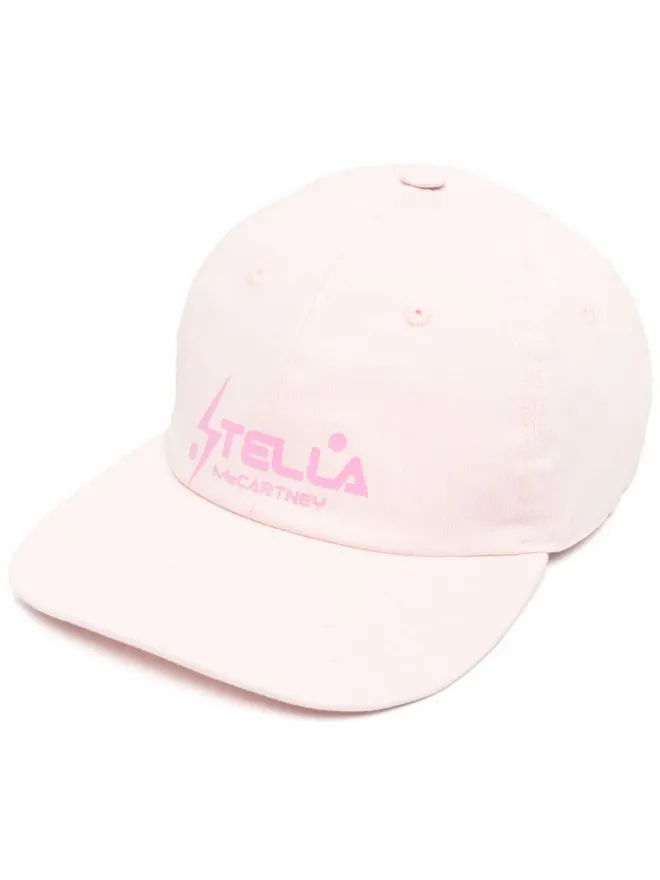 Stella McCartney Stella McCartney ロゴプリント フラットピークキャップ - Pinkの商品画像