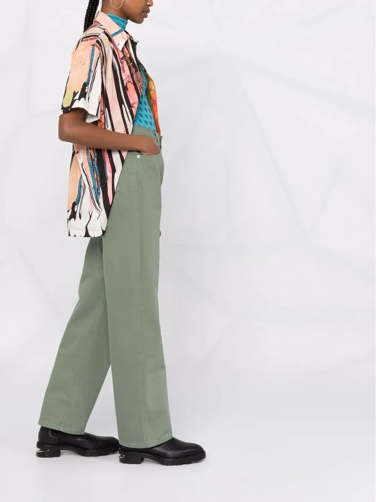 Boyish Jeans ロゴパッチ付きストレートジーンズ - 画像4