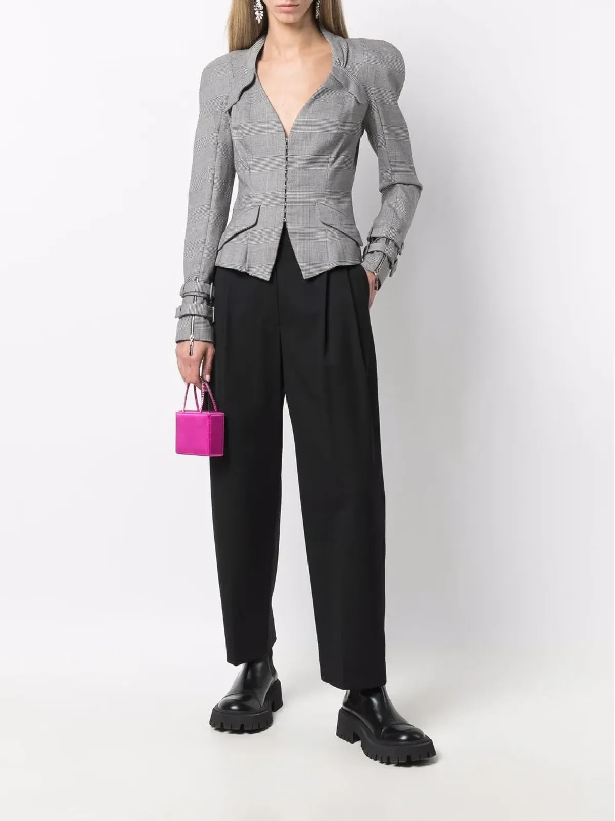 Christian Dior Pre-Owned 1990年代 グレンチェック ジャケット - 画像2