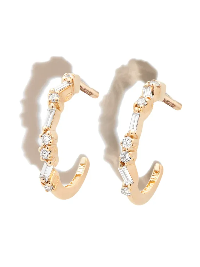 Suzanne Kalan Suzanne Kalan 18K イエローゴールド ダイヤモンド フープピアスの商品画像