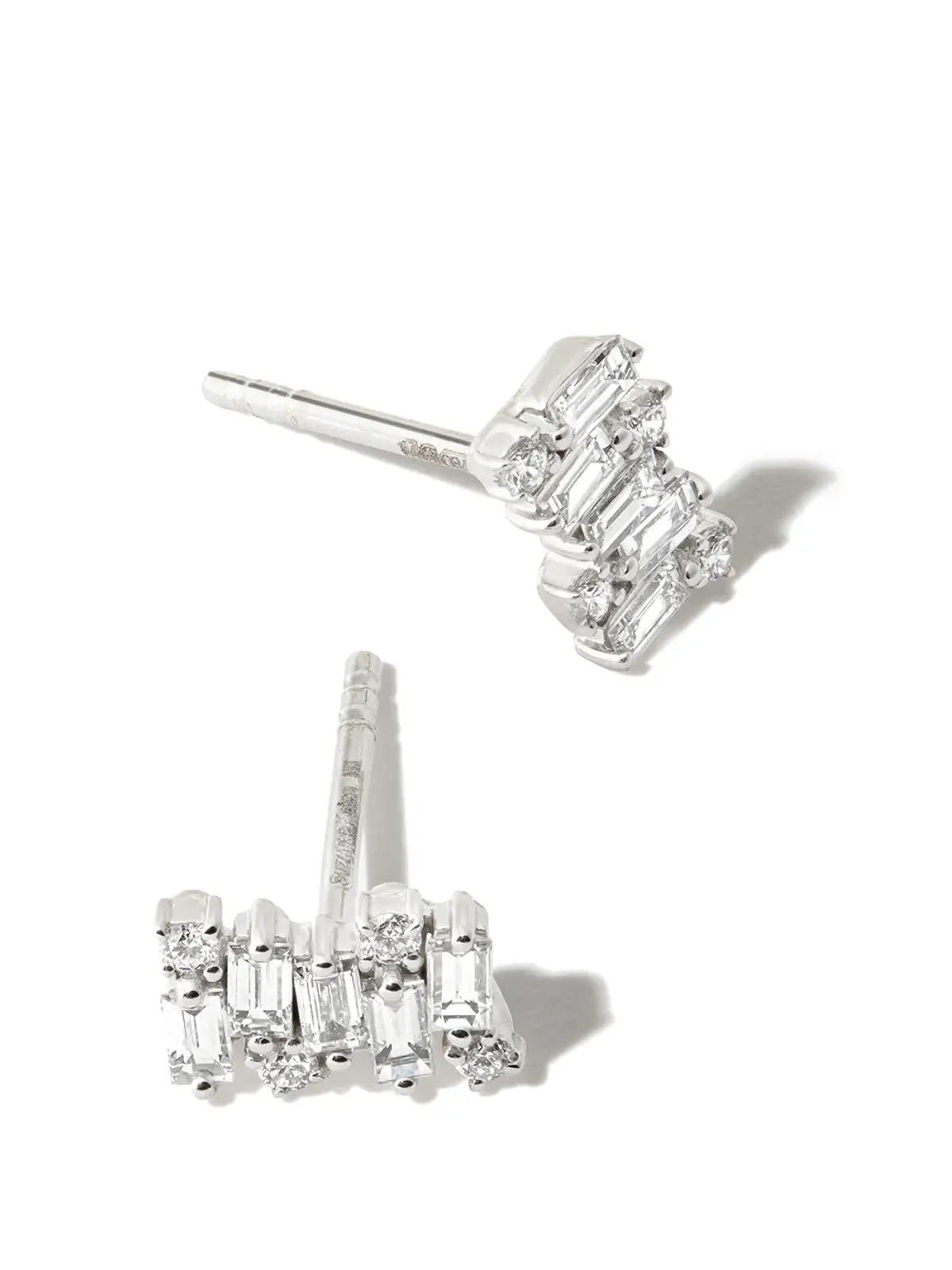 Suzanne Kalan 18kt white gold diamond stud earrings - Silver - 画像2