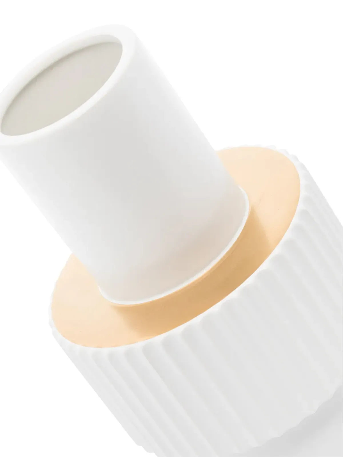 POLSPOTTEN small Gear ceramic vase - White - 画像2