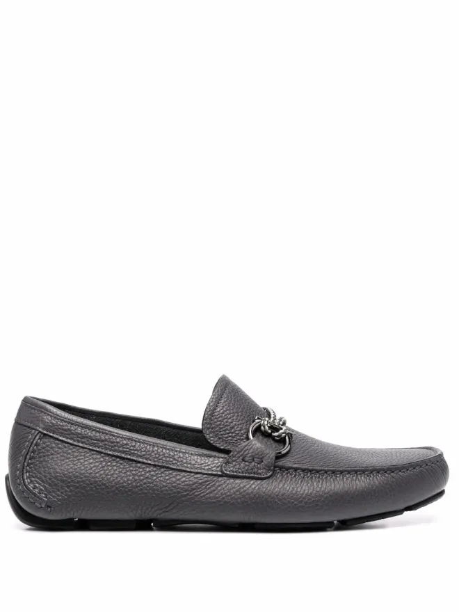 FERRAGAMO Ferragamo ガンチーニ シボ入りレザー ドライビングシューズの商品画像