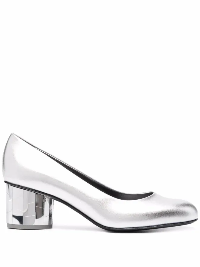 FERRAGAMO Ferragamo Farrah スリップオン レザーパンプス - グレーの商品画像