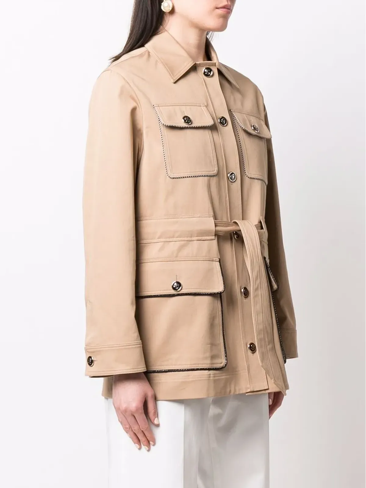 Ferragamo ポケットディテール ベルト付きジャケット - 画像3