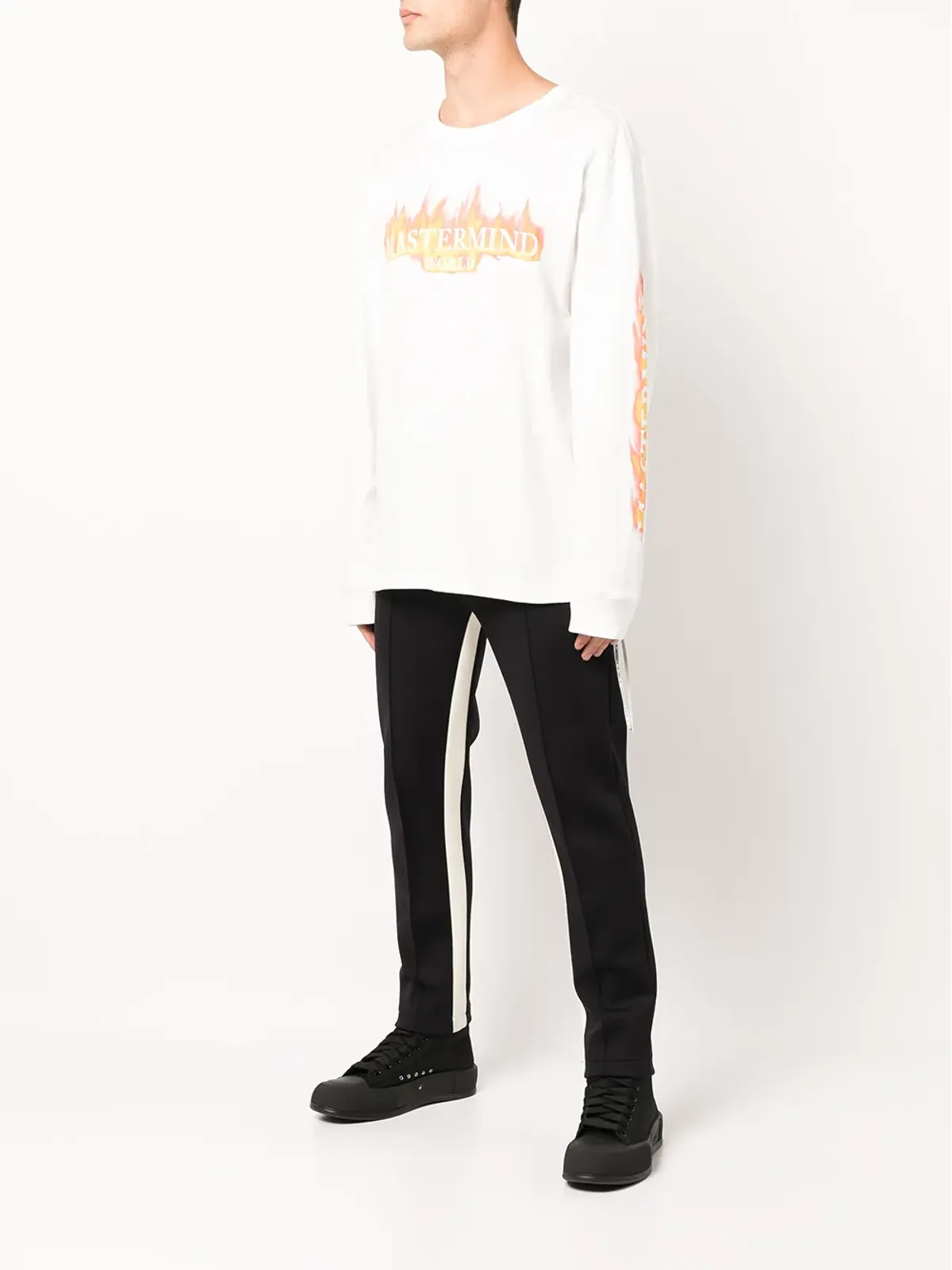 Mastermind Japan ロゴプリント長袖Tシャツ - 画像3