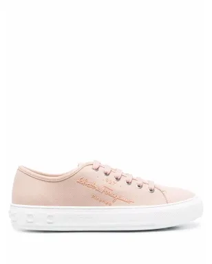 Ferragamo ロゴエンボス ローカットスニーカー ピンク - サムネイル1