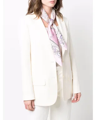 Ferragamo Palazzo graphic-print silk scarf - Pink - サムネイル2