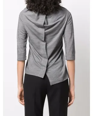 Yohji Yamamoto Pre-Owned ギャザー入りVネックシャツ - サムネイル4