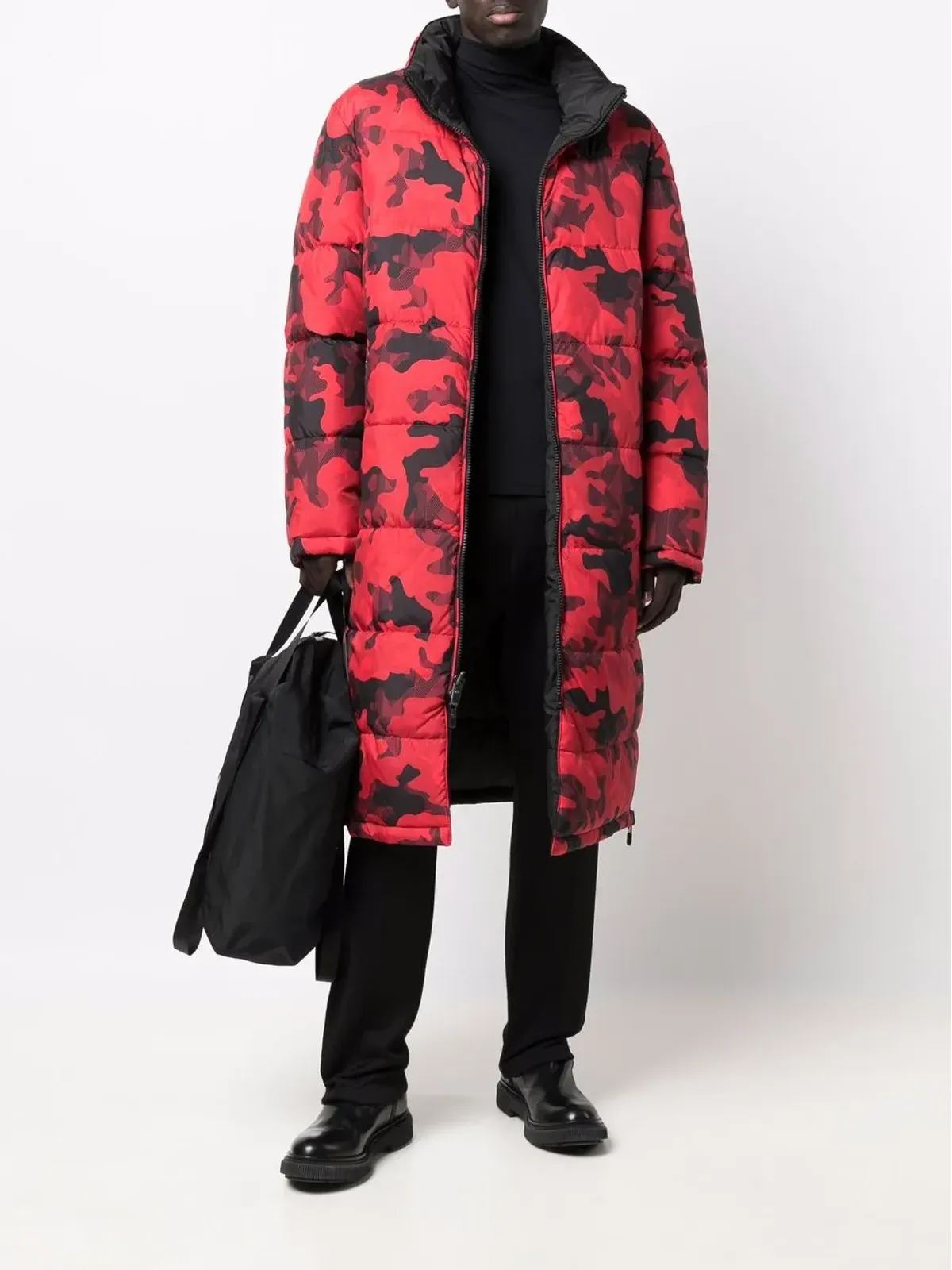 Michael Kors カモフラージュ柄リバーシブルコート レッド - 画像2