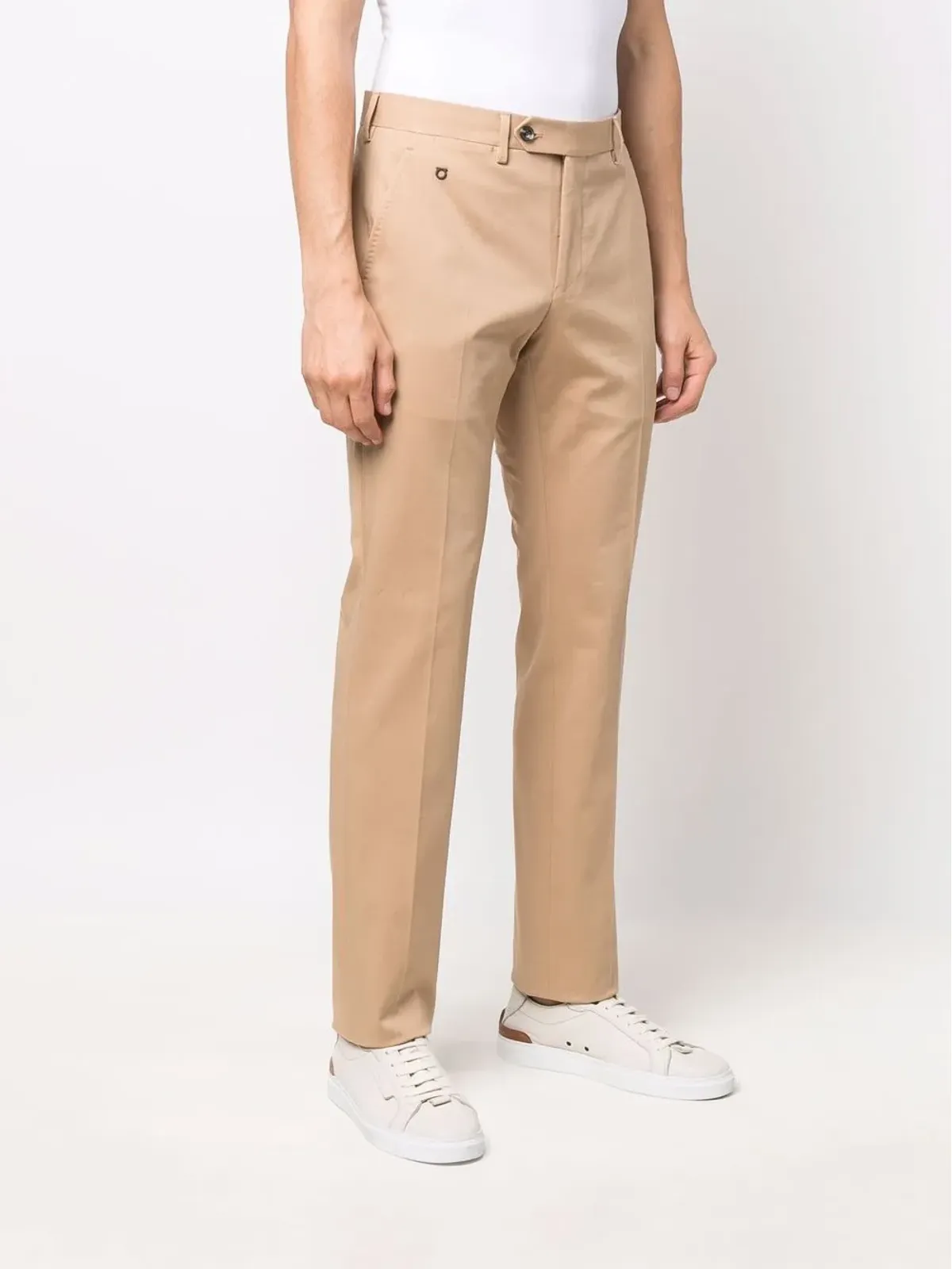 Ferragamo コットンギャバーディン ストレートレッグパンツ - 画像3