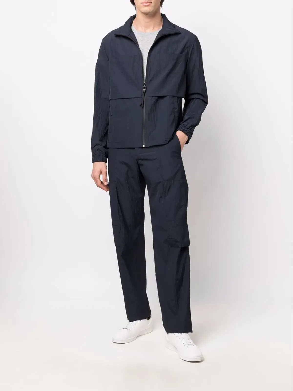 Ferragamo マルチポケットシアサッカー トラウザーズ - 画像2