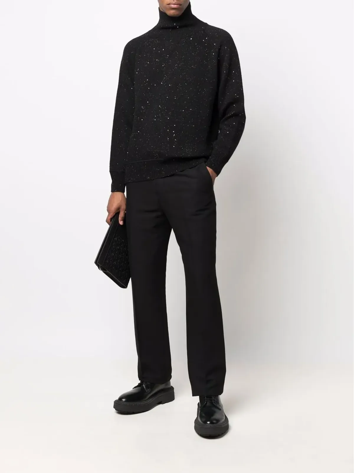 Ferragamo スペックルニット ロールネック ジャンパー - 画像2