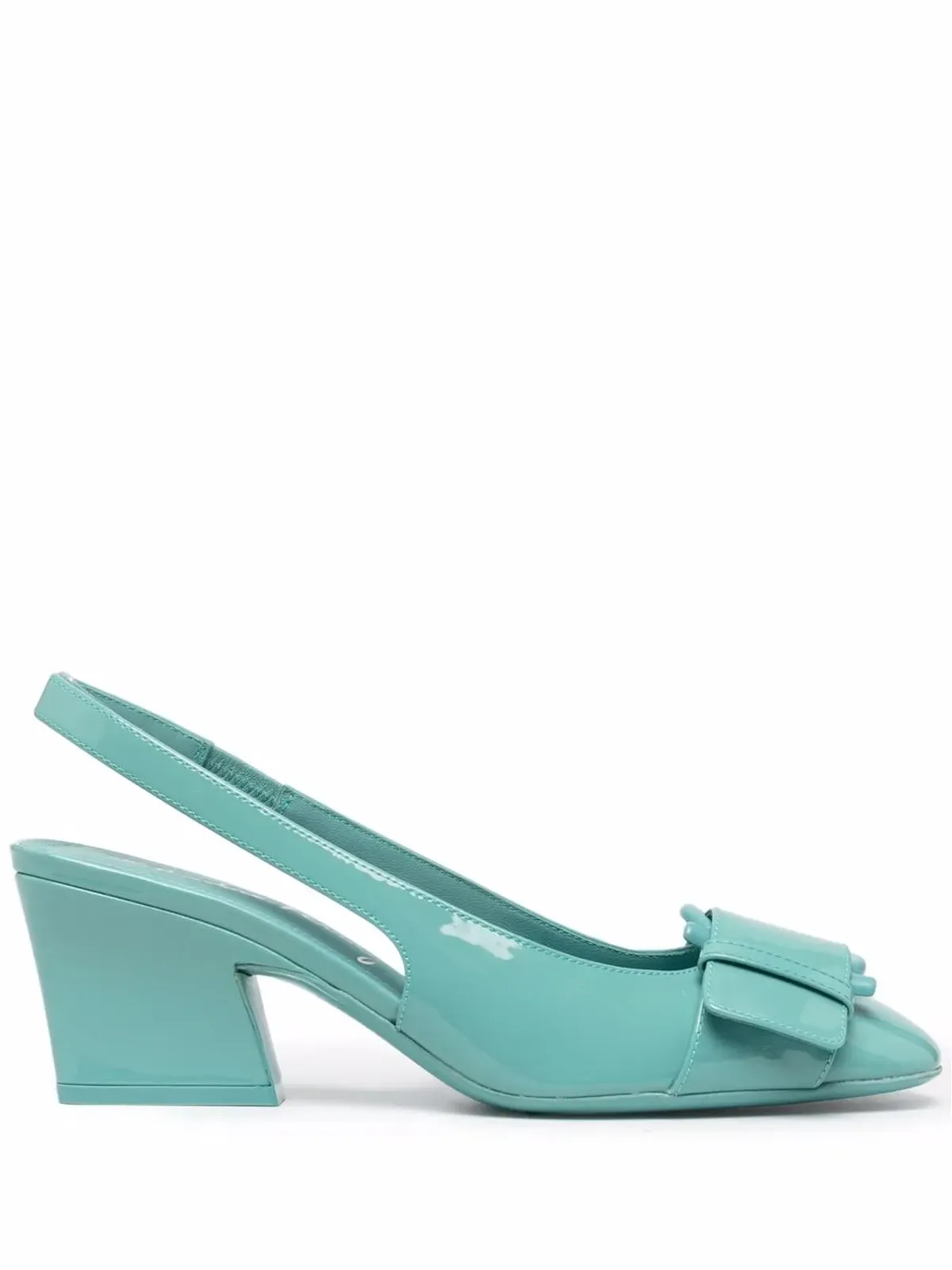 Ferragamo バックルディテールスリングバックパンプス - Blue - 画像1