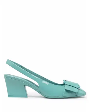 Ferragamo バックルディテールスリングバックパンプス - Blue - サムネイル1