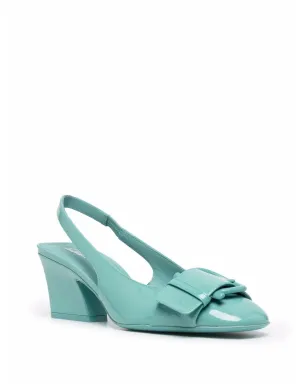 Ferragamo バックルディテールスリングバックパンプス - Blue - サムネイル2