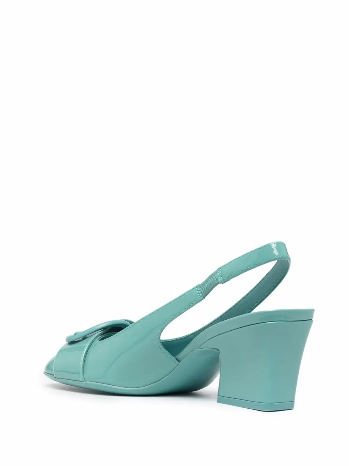 Ferragamo バックルディテールスリングバックパンプス - Blue - 画像3