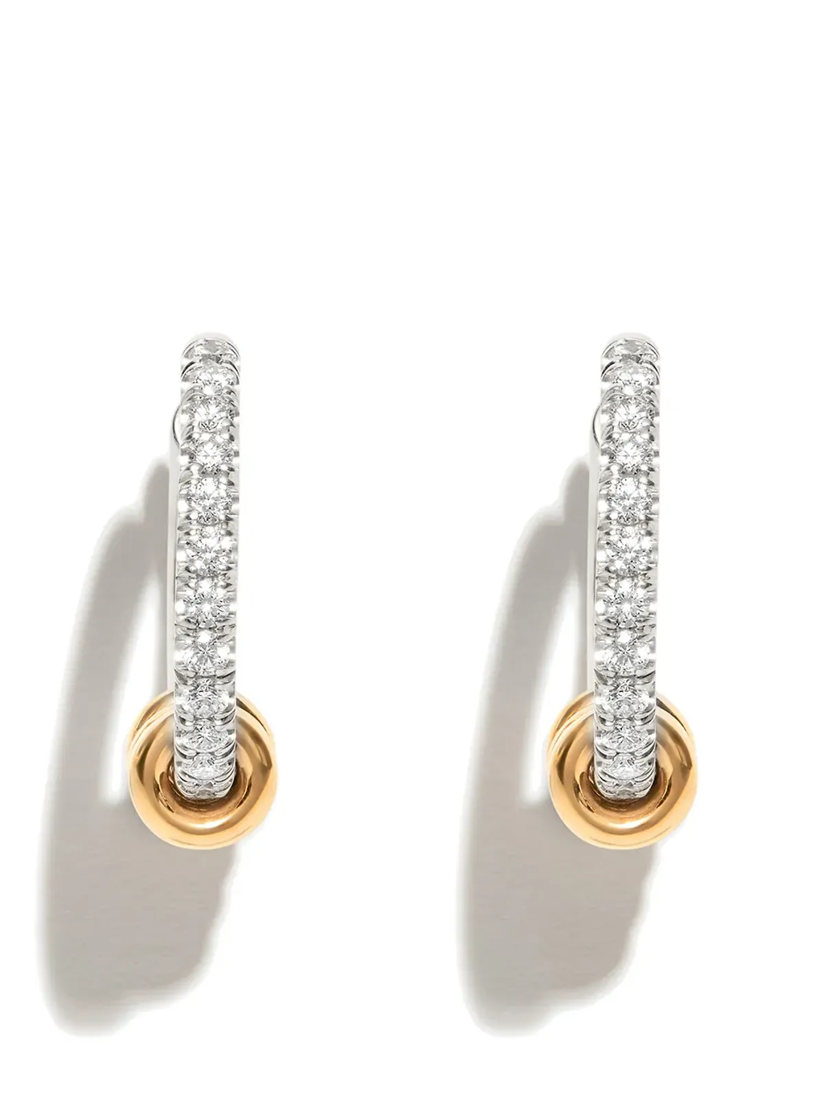 Spinelli Kilcollin 18kt ホワイトゴールドとイエローゴールド フープピアス - シルバー - 画像2