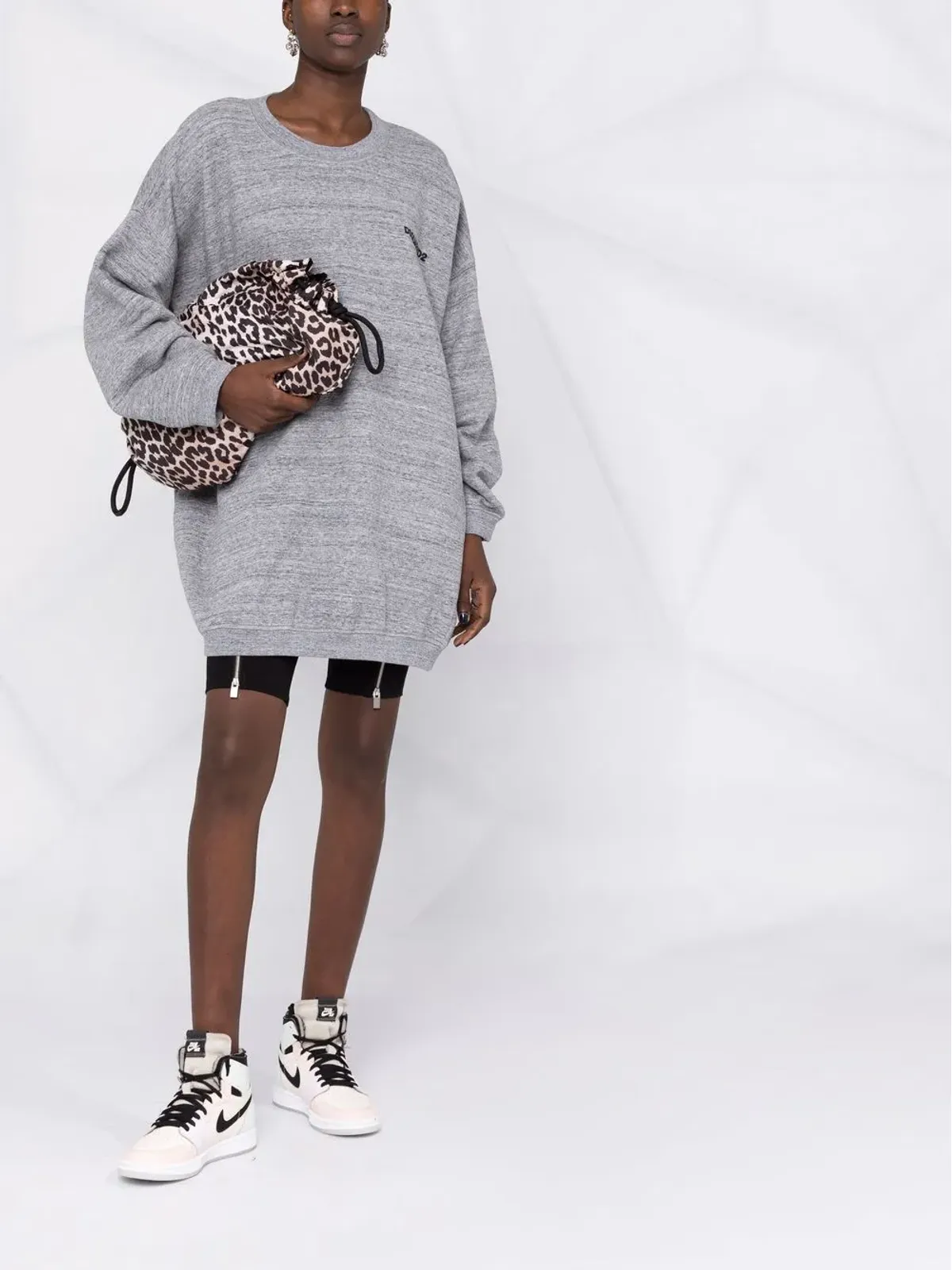 DSQUARED2 ロゴプリントセータードレス - 画像2
