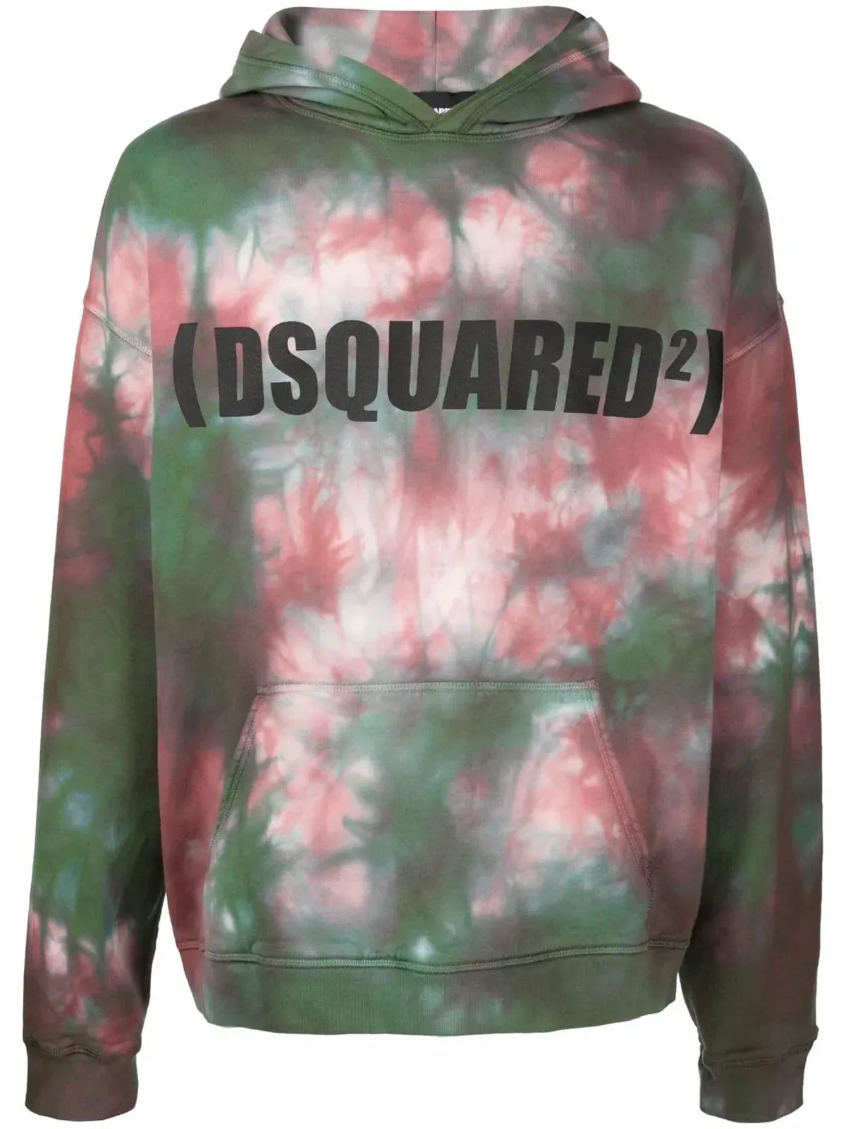 DSQUARED2 タイダイ柄 ロゴプリント パーカー - Green - 画像1