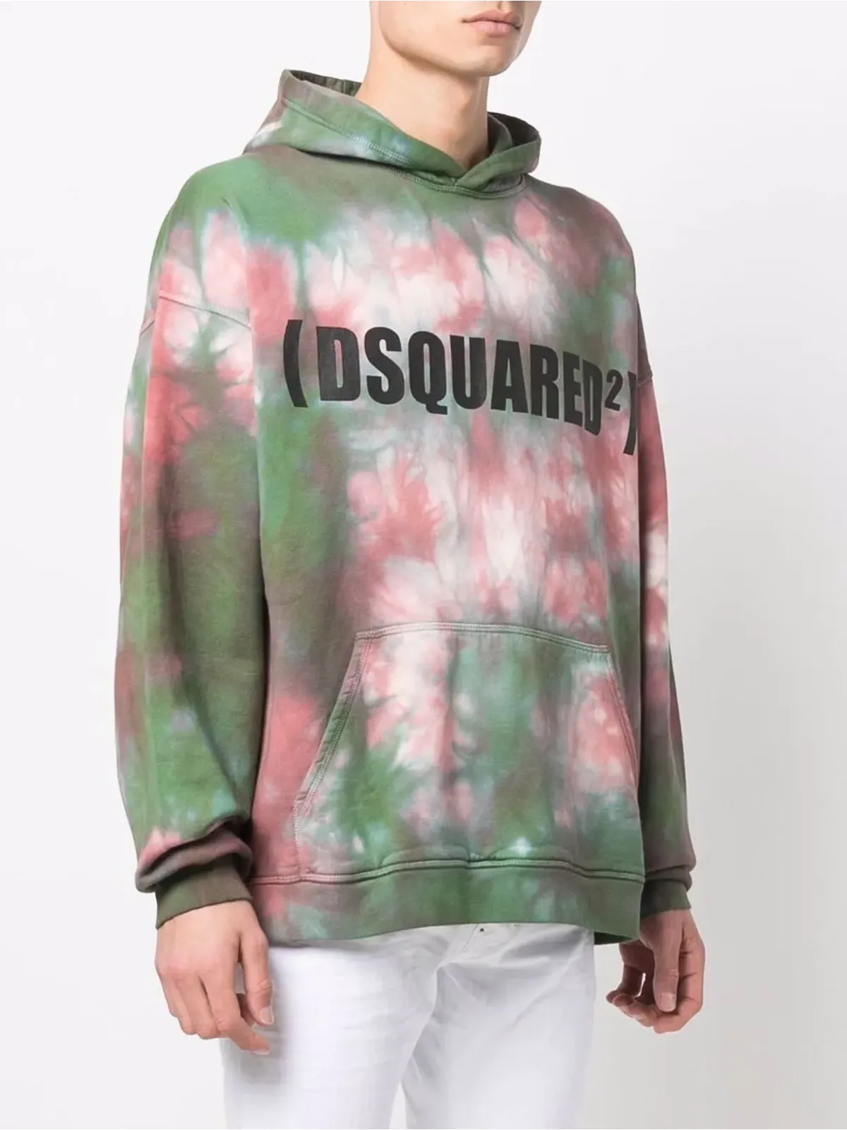 DSQUARED2 タイダイ柄 ロゴプリント パーカー - Green - 画像3