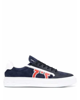 Ferragamo Borg 5 ロー・トップスニーカー - ブルー - サムネイル1