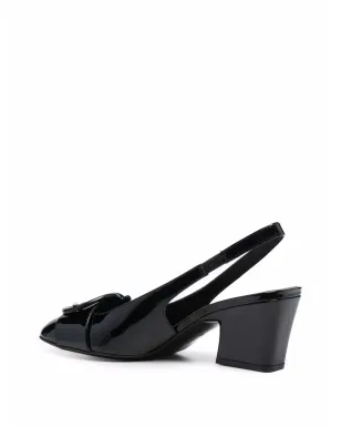 Ferragamo ブリゲット パテントレザー スリングバックパンプス ブラック - サムネイル3